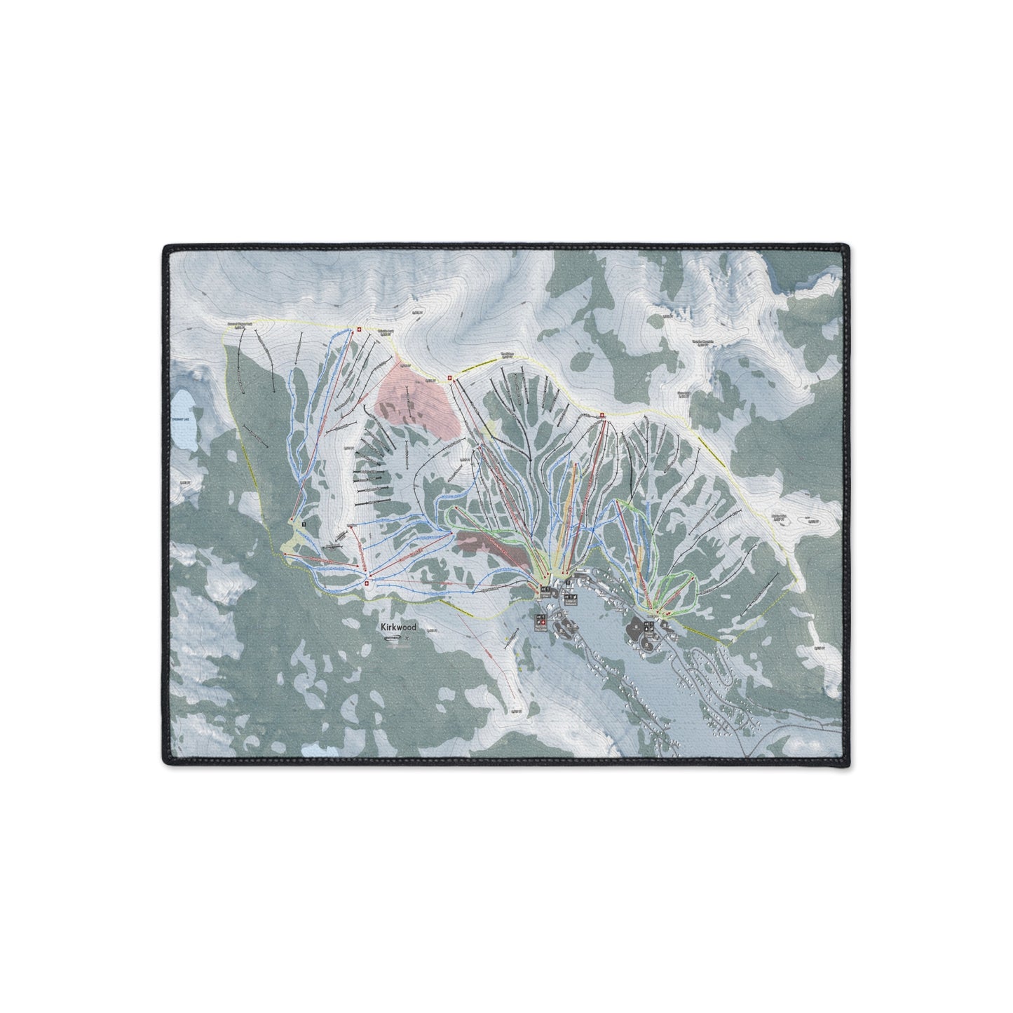 Kirkwood, California Ski Resort Map Heavy Duty Floor Mat
