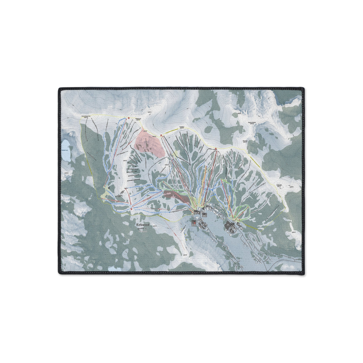 Kirkwood, California Ski Resort Map Heavy Duty Floor Mat