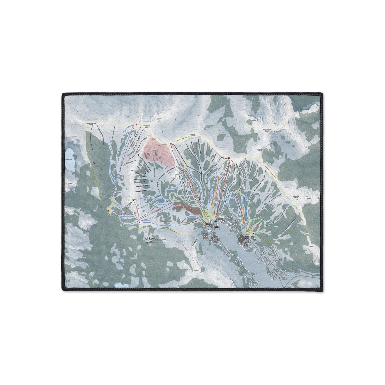 Kirkwood, California Ski Resort Map Heavy Duty Floor Mat