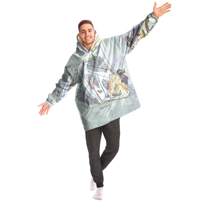 Alta Sierra, California Ski Trail Map - Snug Hoodie - Powderaddicts