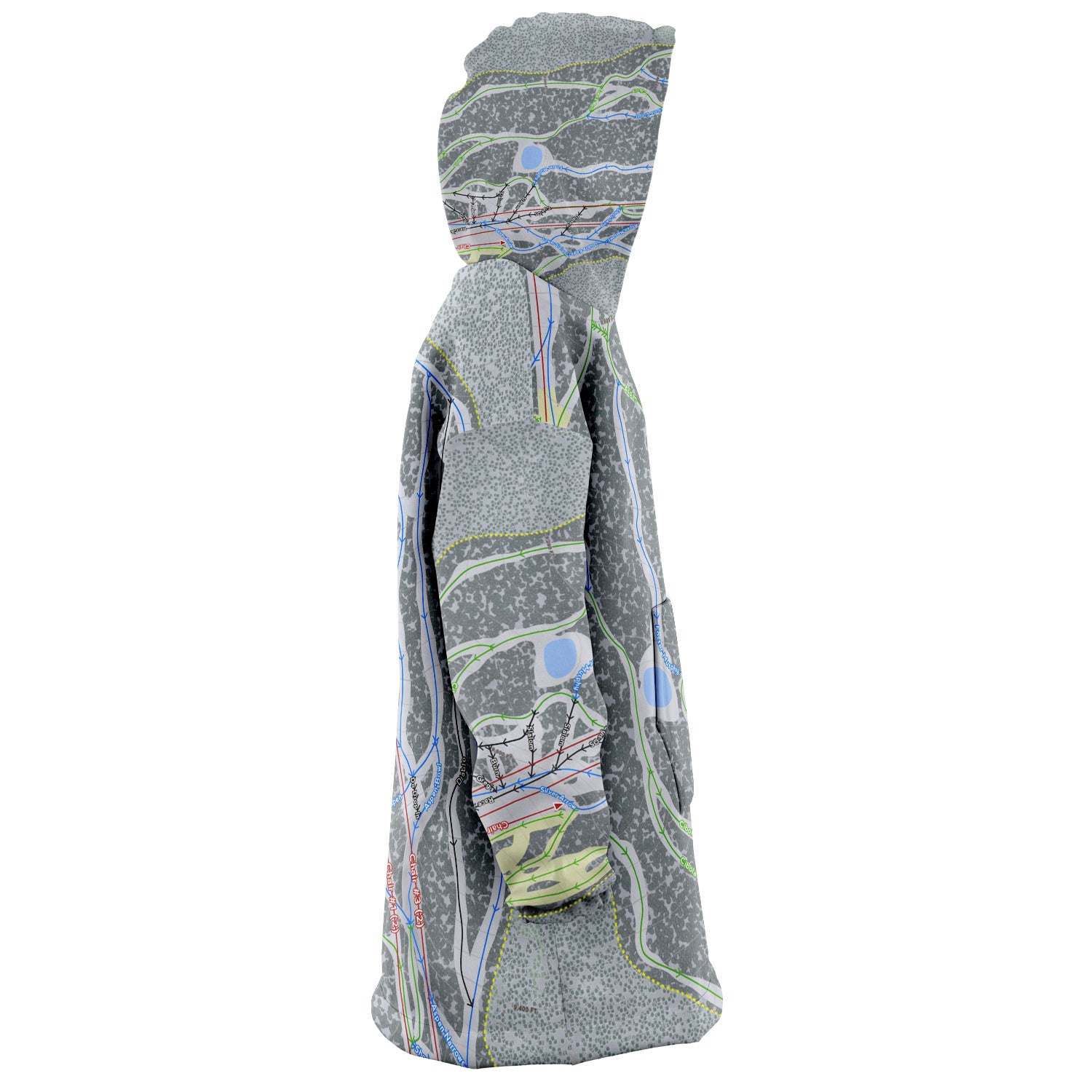 Sandia Peak, New Mexico Ski Trail Map - Snug Hoodie