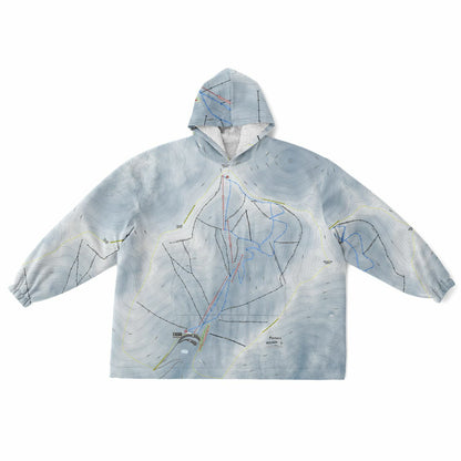 Porters, New Zealand Ski Trail Map - Snug Hoodie - Powderaddicts