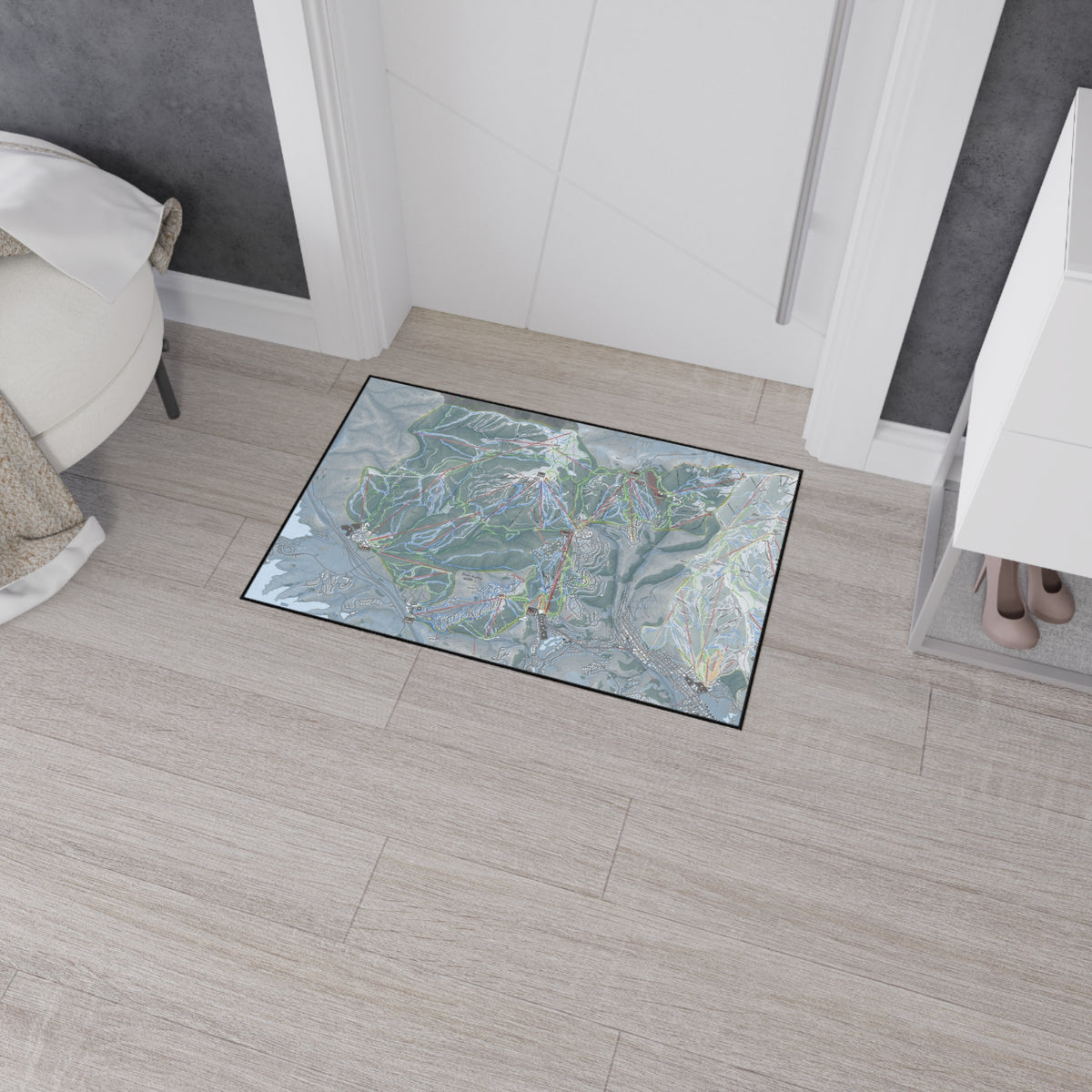 Deer Valley, Utah Ski Resort Map Heavy Duty Floor Mat
