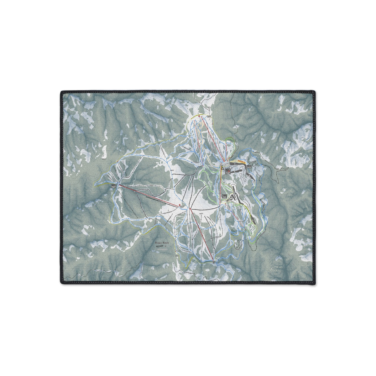 Bogus Basin, Idaho Ski Resort Map Heavy Duty Floor Mat