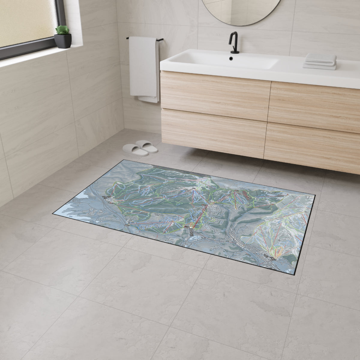 Deer Valley, Utah Ski Resort Map Heavy Duty Floor Mat