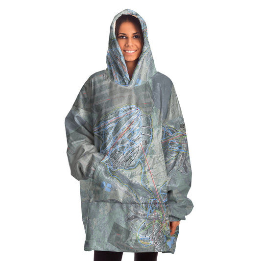 Lutsen Mountains, Minnesota Ski Trail Map - Snug Hoodie - Powderaddicts