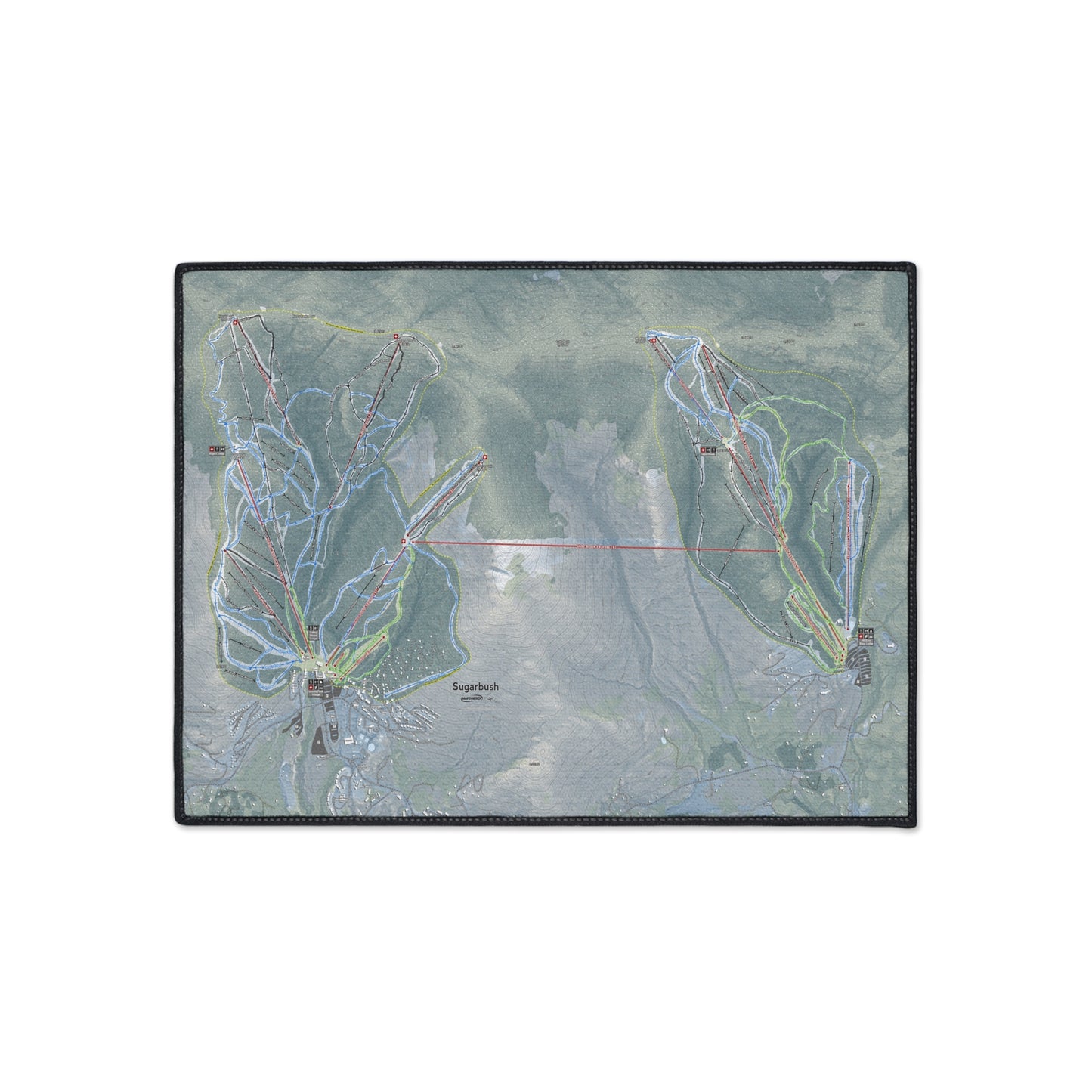Sugarbush, Vermont Ski Resort Map Heavy Duty Floor Mat