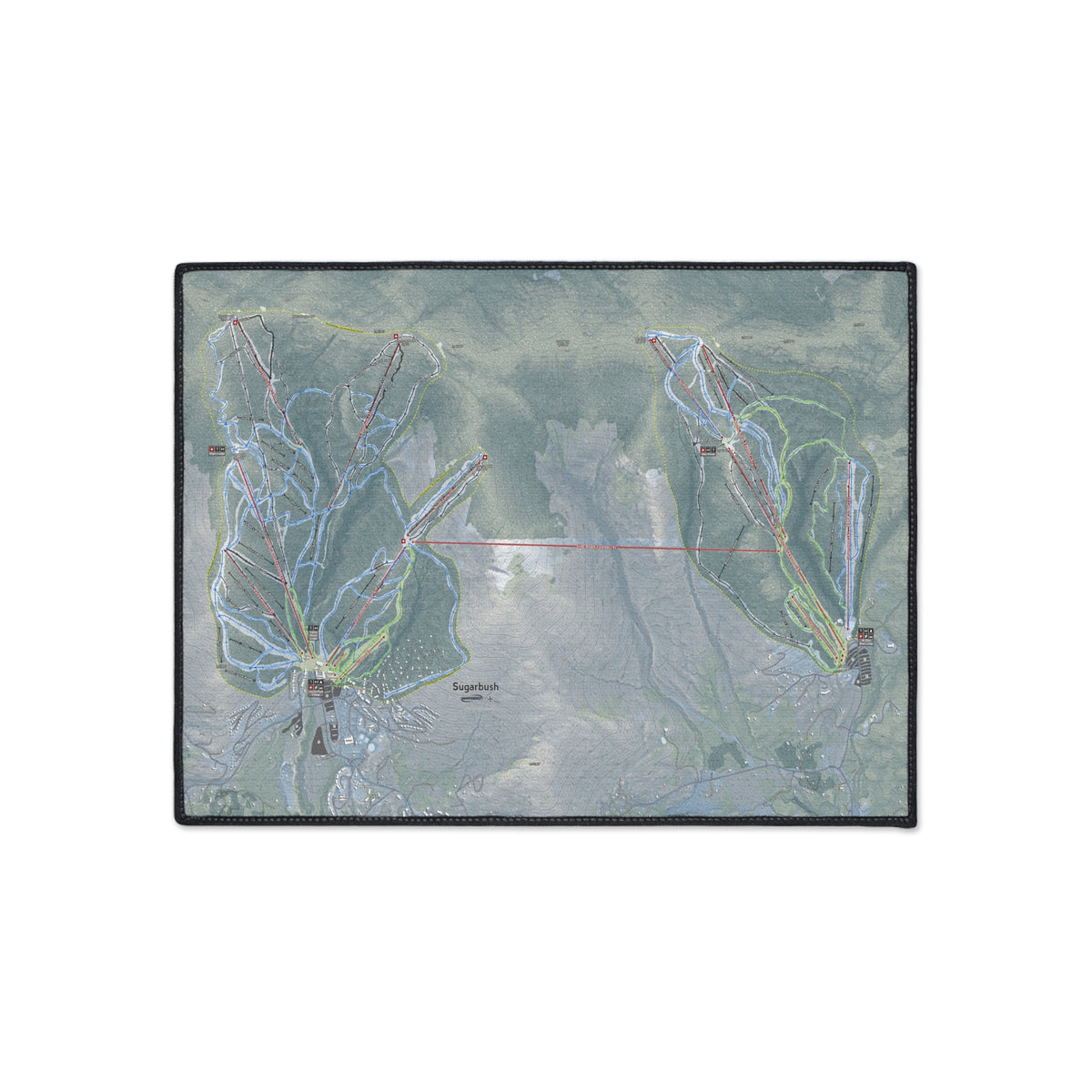 Sugarbush, Vermont Ski Resort Map Heavy Duty Floor Mat