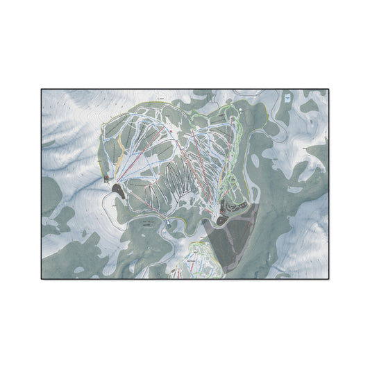 Mt Rose, Nevada Ski Resort Map Heavy Duty Floor Mat