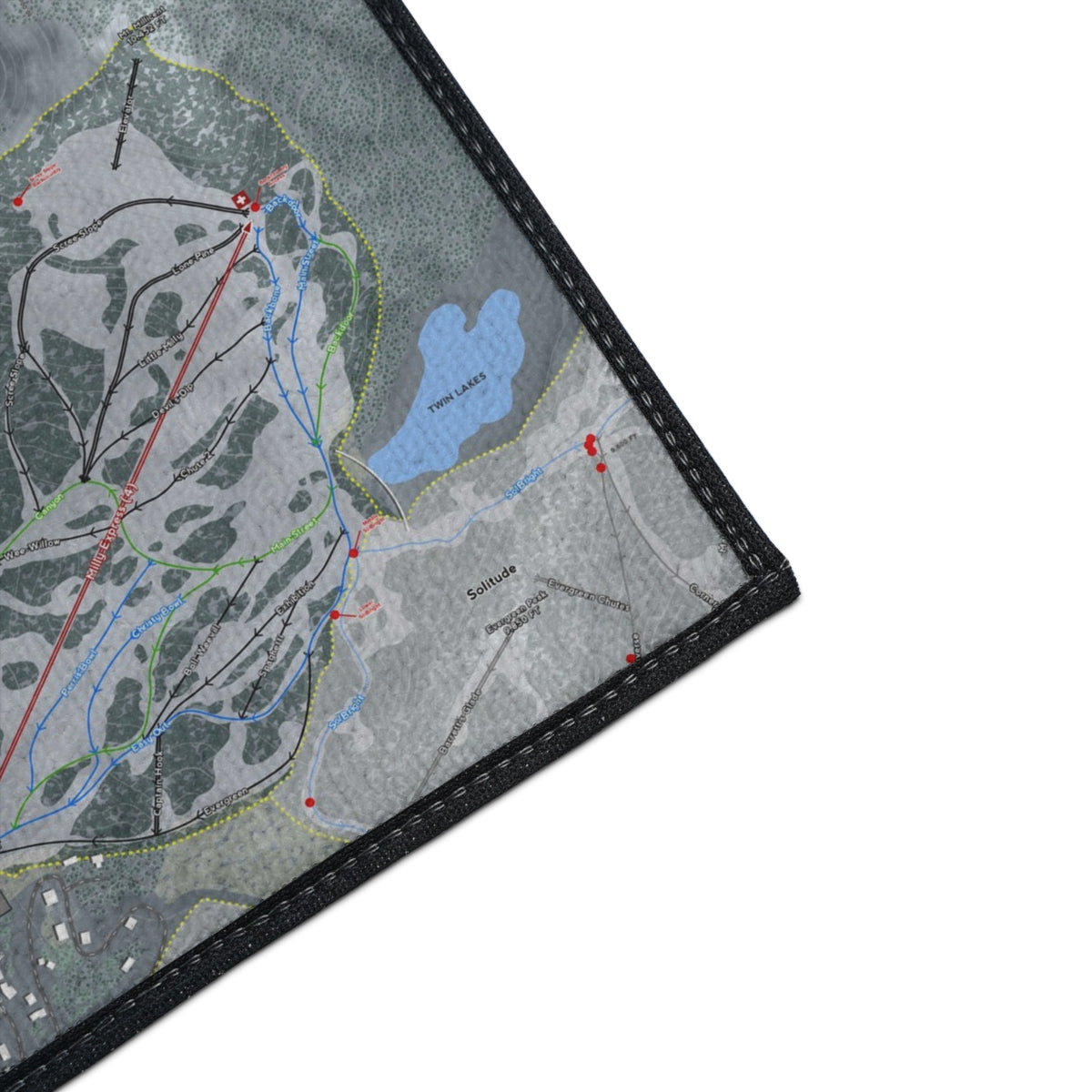 FISHER Snowbasin, Utah Ski Resort Map Heavy Duty Floor Mat