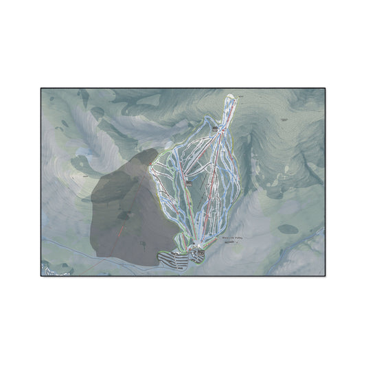 Waterville Valley, New Hampshire Ski Resort Map Heavy Duty Floor Mat