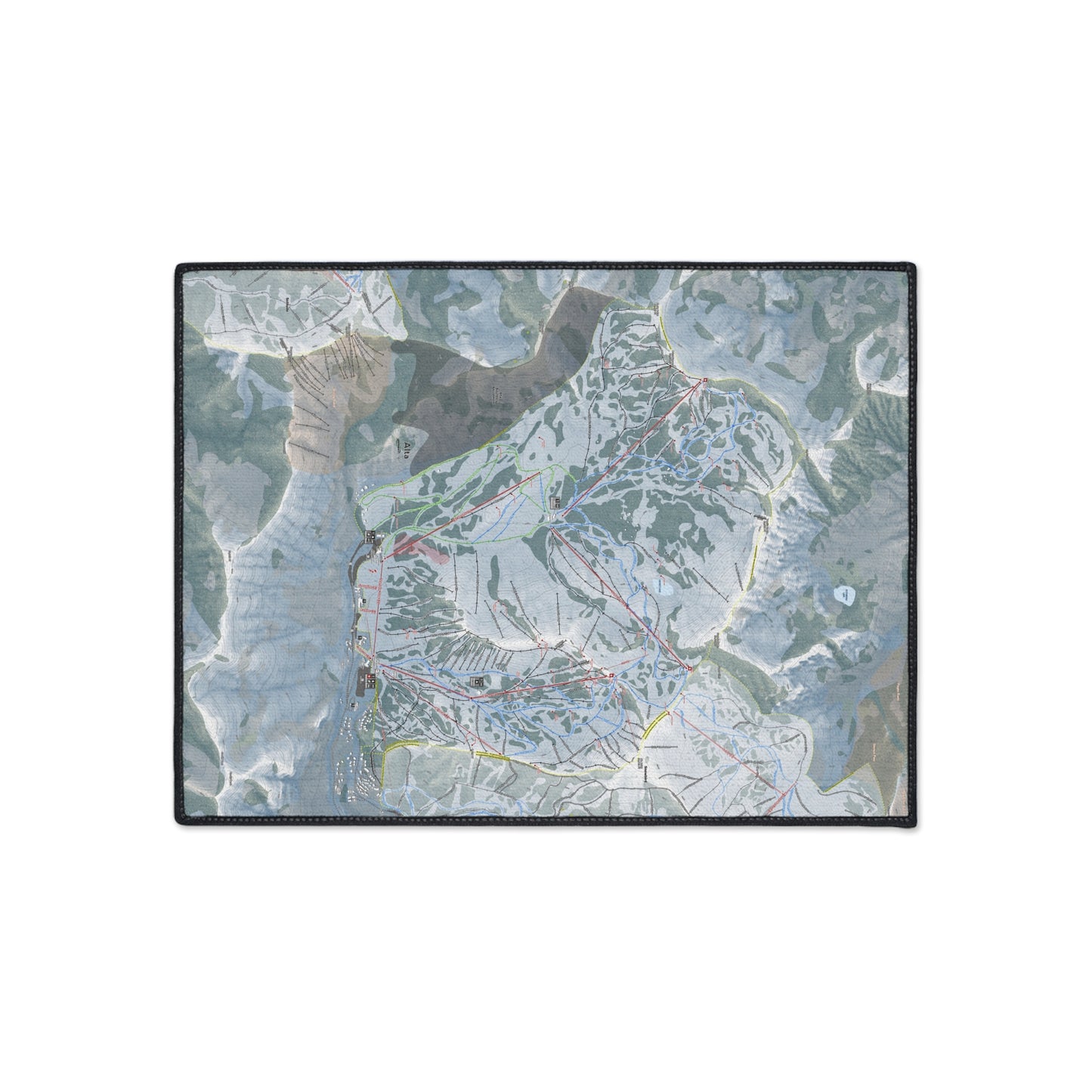 Alta, Utah Ski Resort Map Heavy Duty Floor Mat