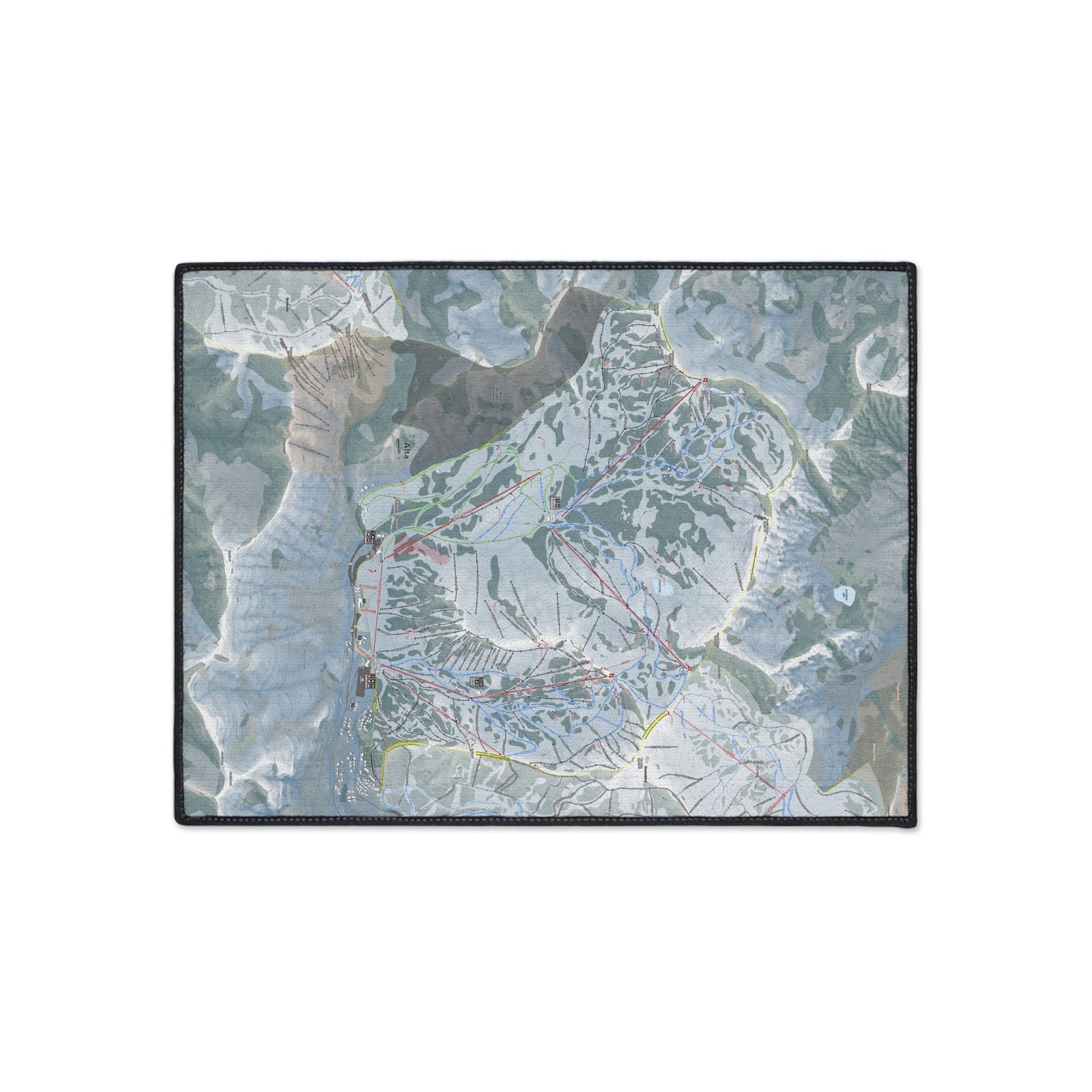 Alta, Utah Ski Resort Map Heavy Duty Floor Mat