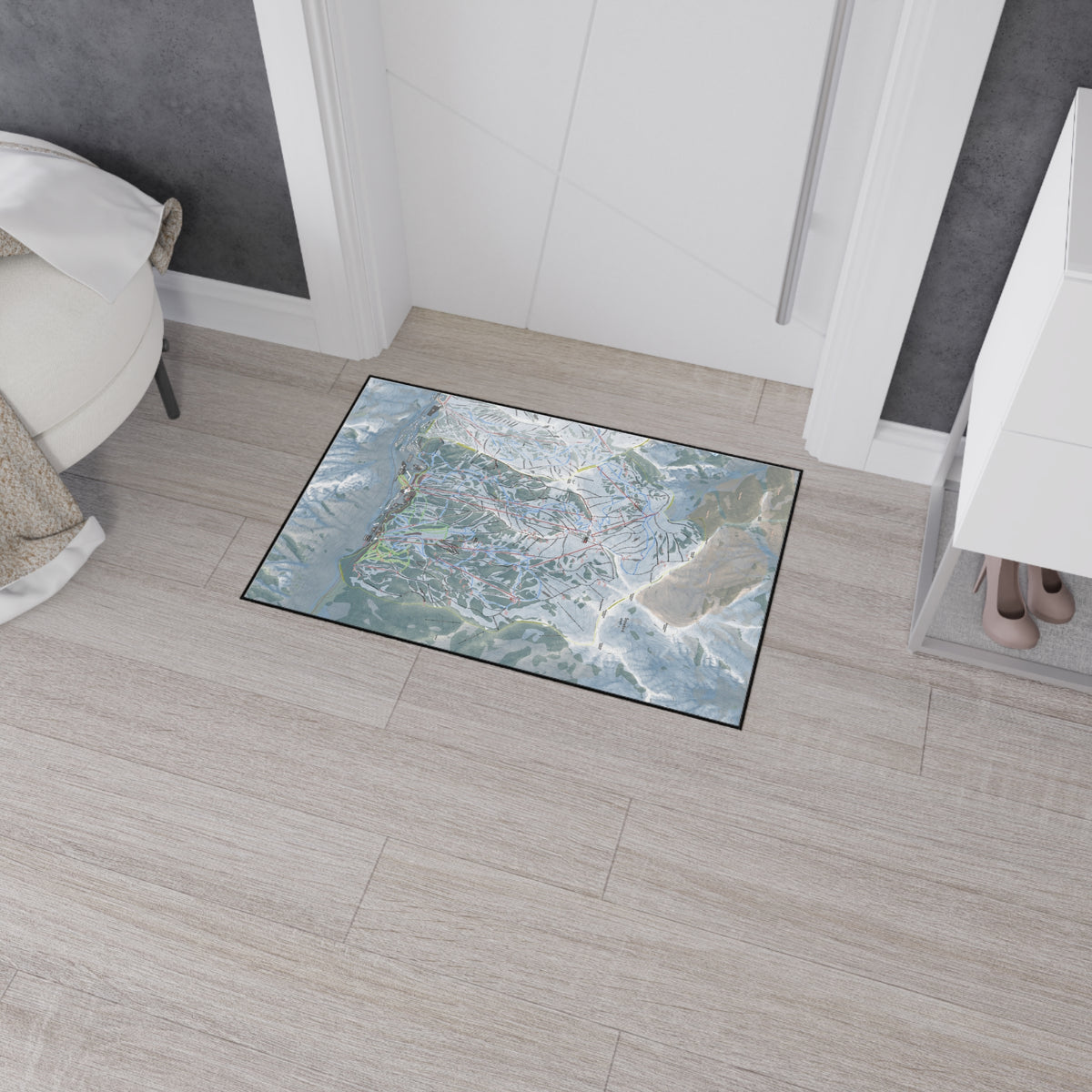 Snowbird, Utah Ski Resort Map Heavy Duty Floor Mat