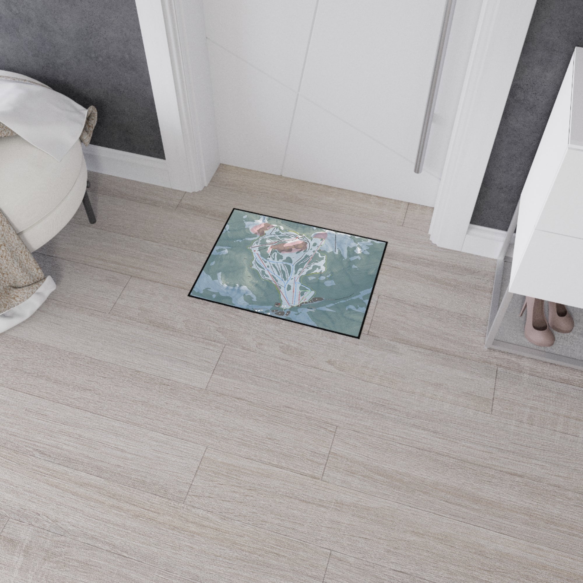 Alpental, Washington Ski Resort Map Heavy Duty Floor Mat