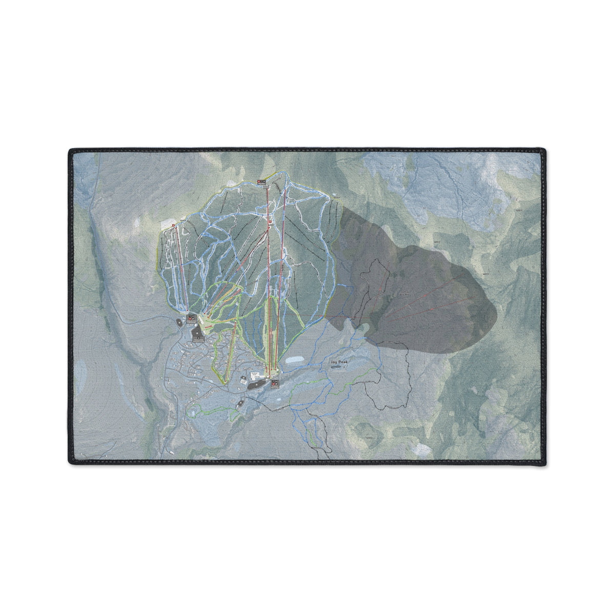 Jay Peak, Vermont Ski Resort Map Heavy Duty Floor Mat