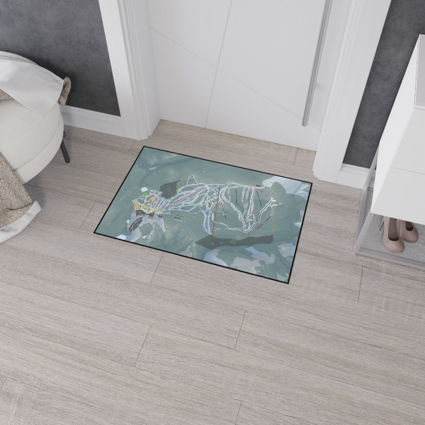 Eldora, Colorado Ski Resort Map Heavy Duty Floor Mat