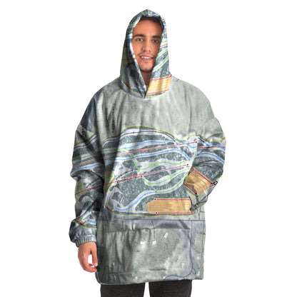 Yawgoo Valley, Rhode Island Ski Trail Map - Snug Hoodie - Powderaddicts