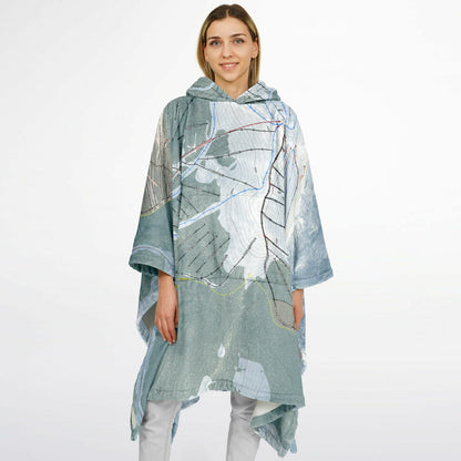 Arapahoe Basin, Colorado Ski Resort Map Flannel Blanket Poncho