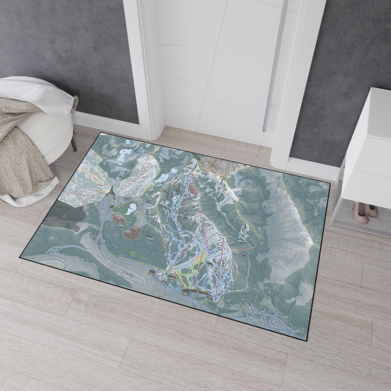 Solitude, Utah Ski Resort Map Heavy Duty Floor Mat