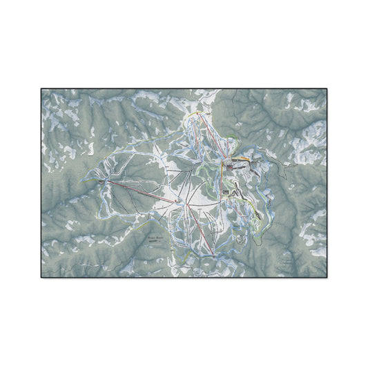 Bogus Basin, Idaho Ski Resort Map Heavy Duty Floor Mat