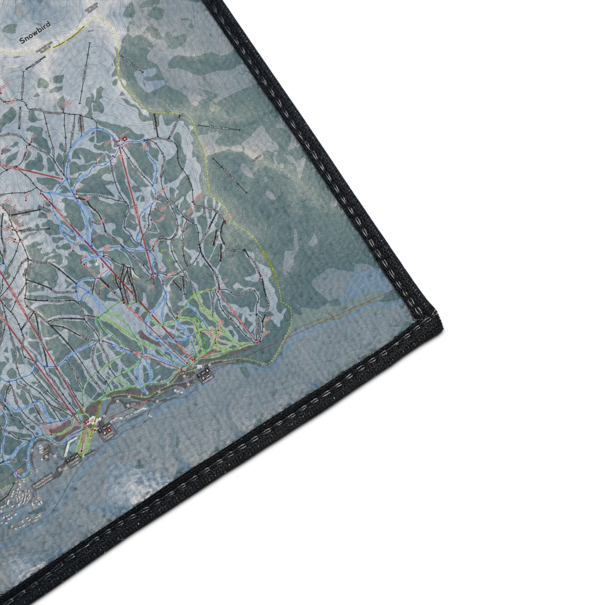FISHER Little Cottonwood Canyon, Utah Ski Resort Map Heavy Duty Floor Mat