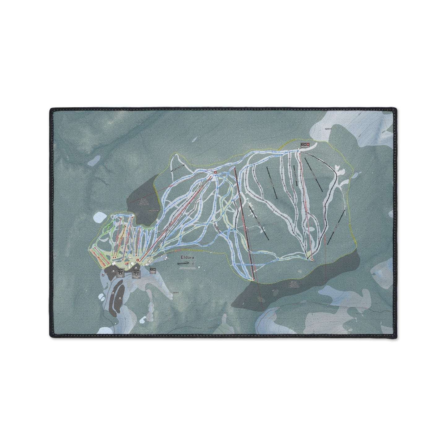Eldora, Colorado Ski Resort Map Heavy Duty Floor Mat