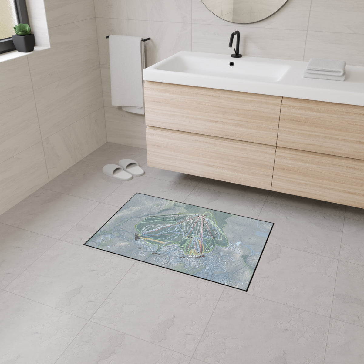 Stratton Mountain, Vermont Ski Resort Map Heavy Duty Floor Mat