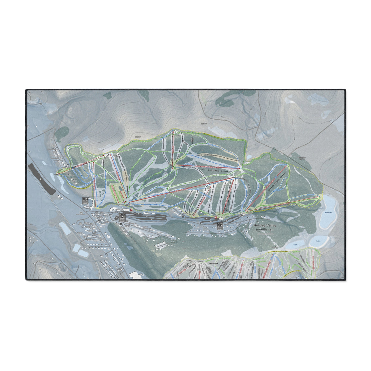 Holiday Valley, New York Ski Resort Map Heavy Duty Floor Mat