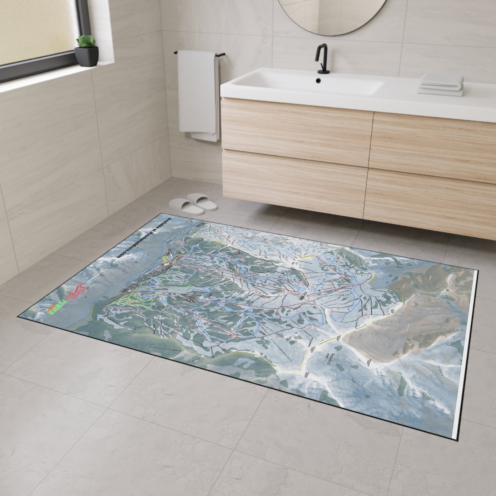 FISHER Snowbird, Utah Ski Resort Map Heavy Duty Floor Mat