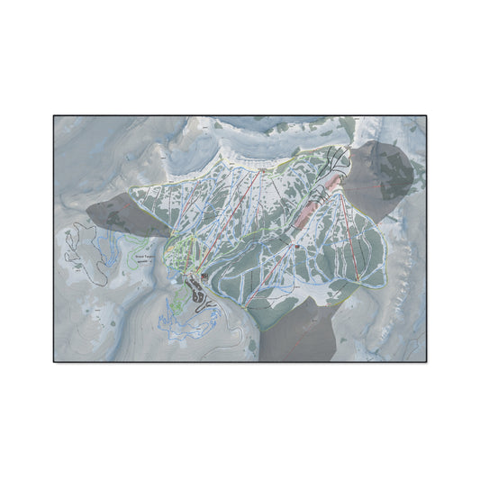 Grand Targhee, Wyoming Ski Resort Map Heavy Duty Floor Mat