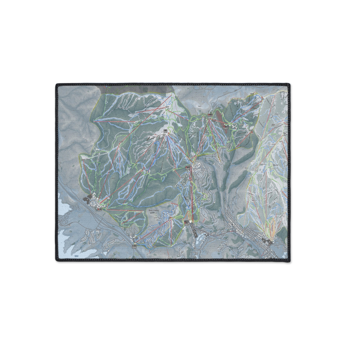 Deer Valley, Utah Ski Resort Map Heavy Duty Floor Mat