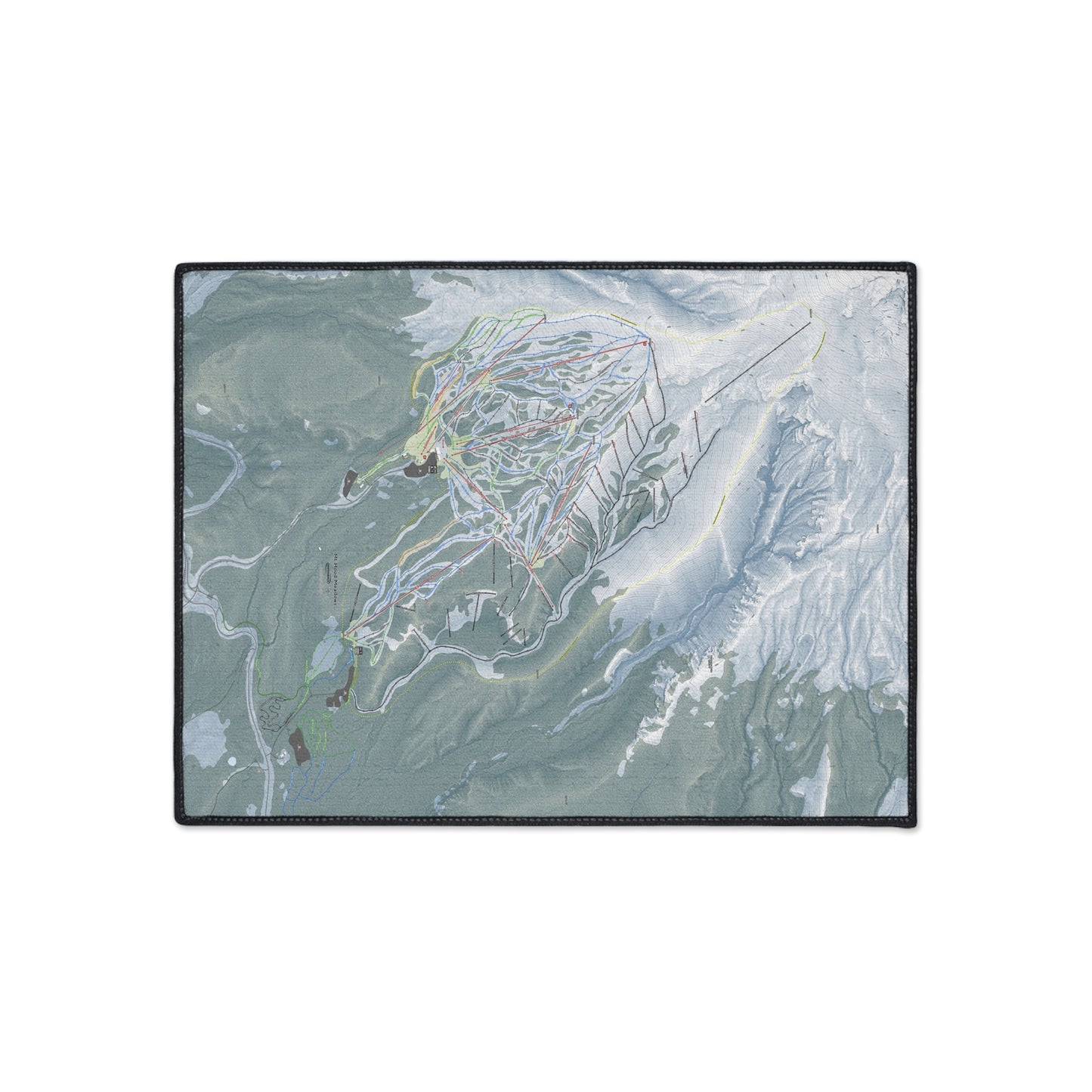 Mt Hood Meadows, Oregon Ski Resort Map Heavy Duty Floor Mat