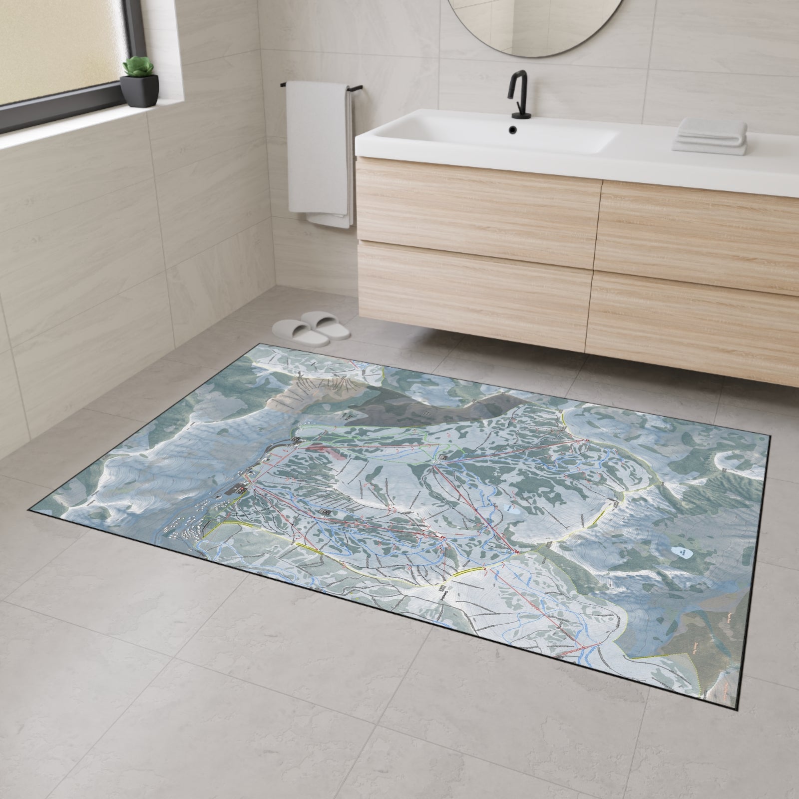 Alta, Utah Ski Resort Map Heavy Duty Floor Mat