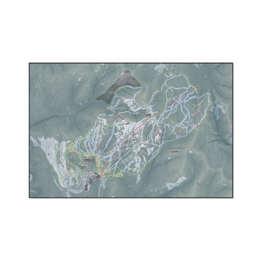 Whitefish Mountain, Montana Ski Resort Map Heavy Duty Floor Mat
