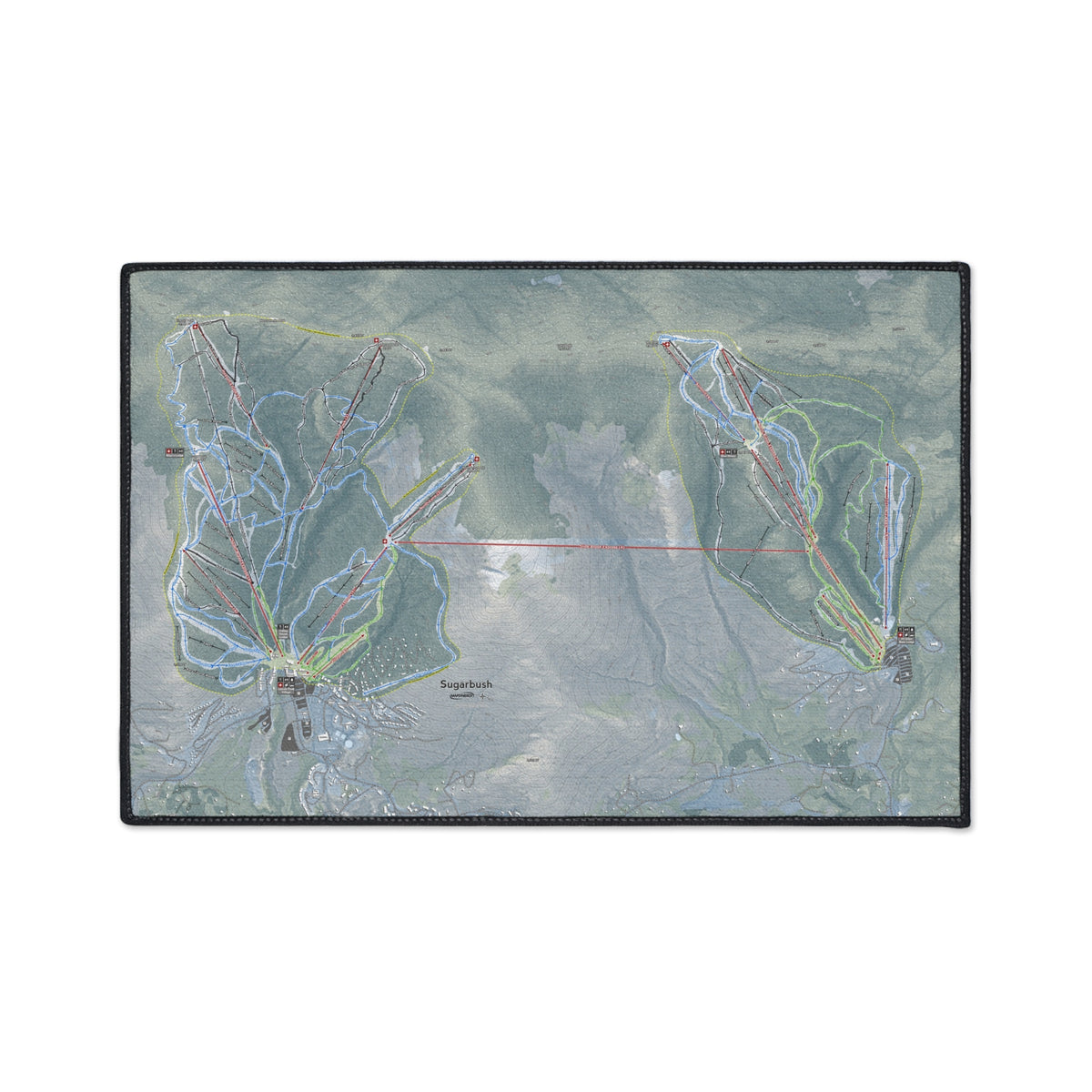 Sugarbush, Vermont Ski Resort Map Heavy Duty Floor Mat