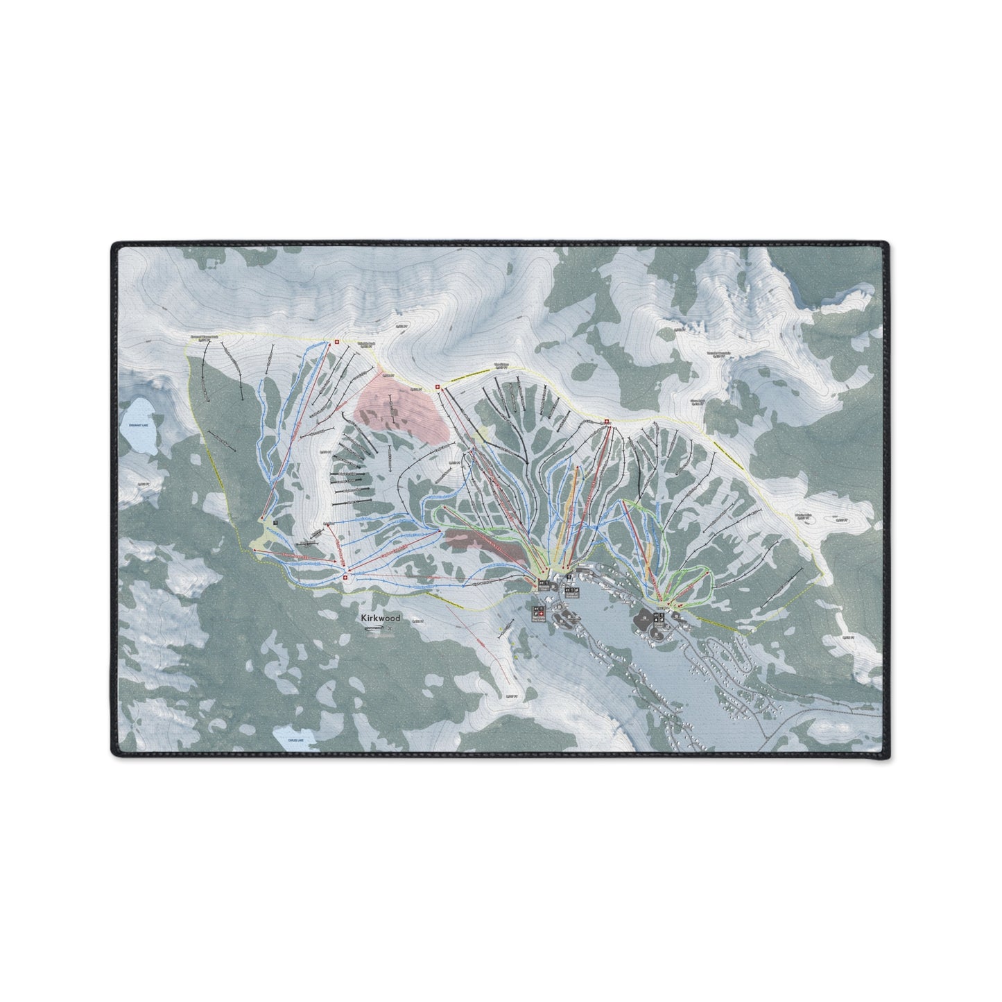 Kirkwood, California Ski Resort Map Heavy Duty Floor Mat