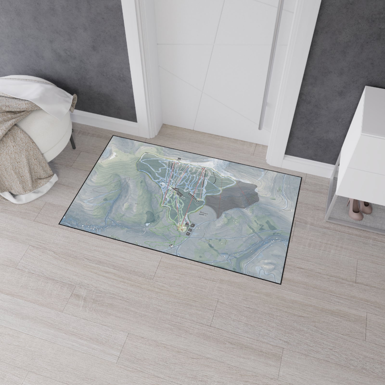 Belleayre, New York Ski Resort Map Heavy Duty Floor Mat