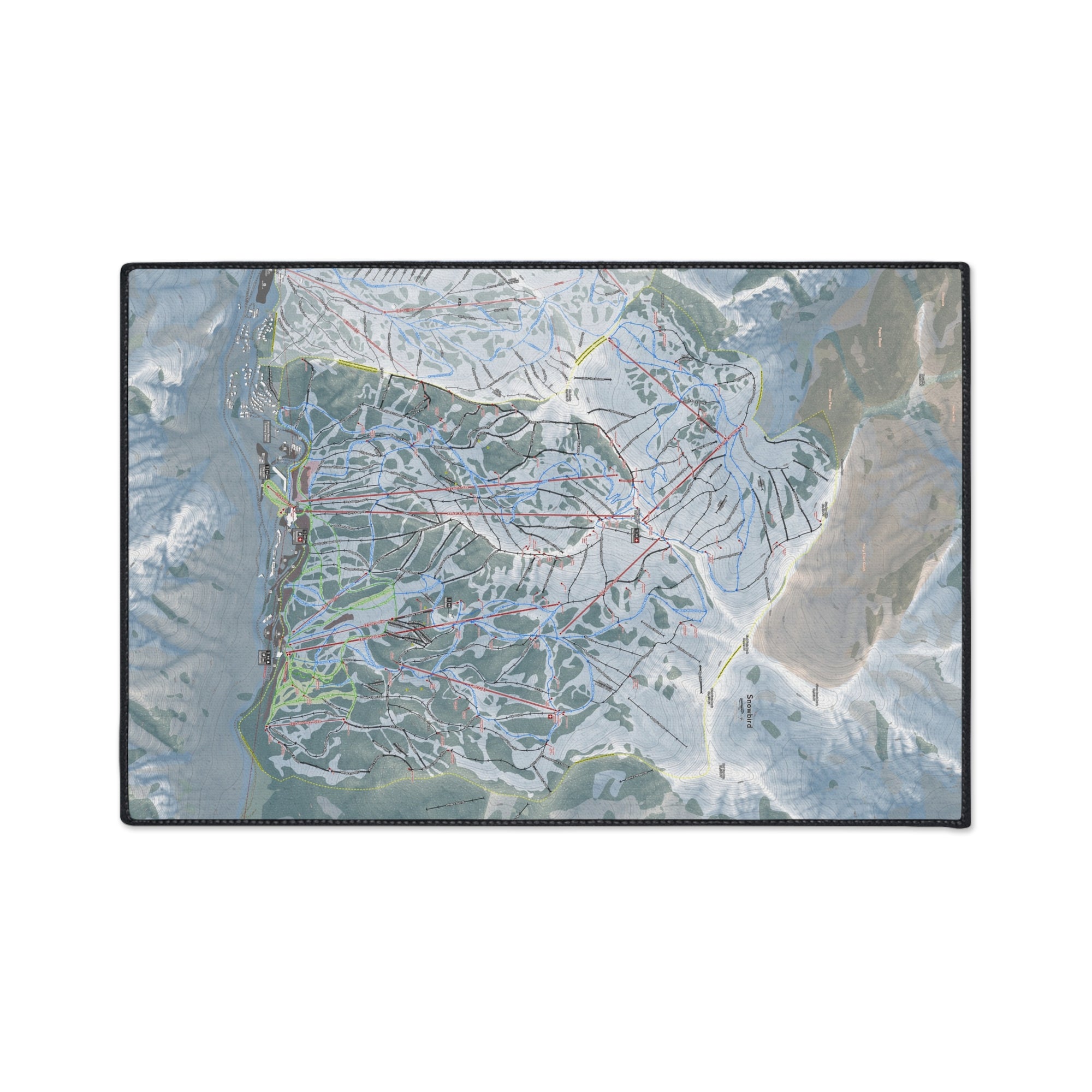 Snowbird, Utah Ski Resort Map Heavy Duty Floor Mat