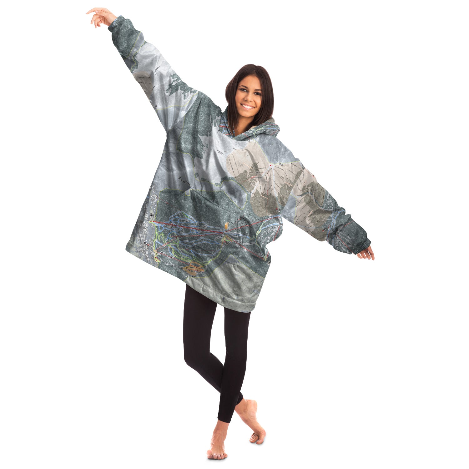 Keystone, Colorado Ski Trail Map - Snug Hoodie