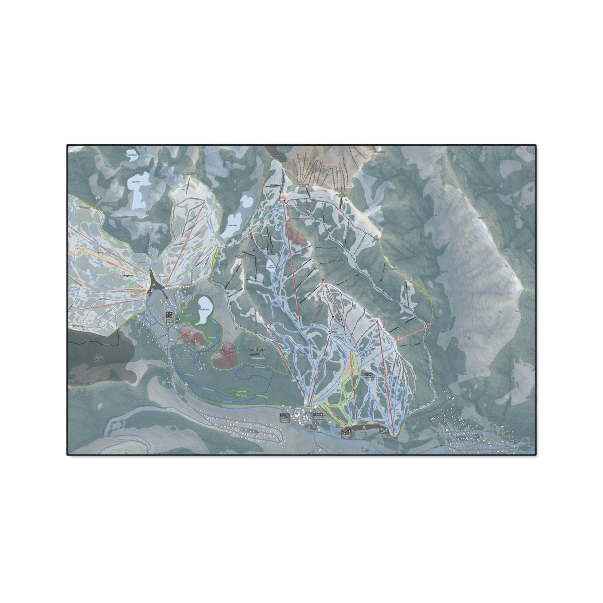 Solitude, Utah Ski Resort Map Heavy Duty Floor Mat