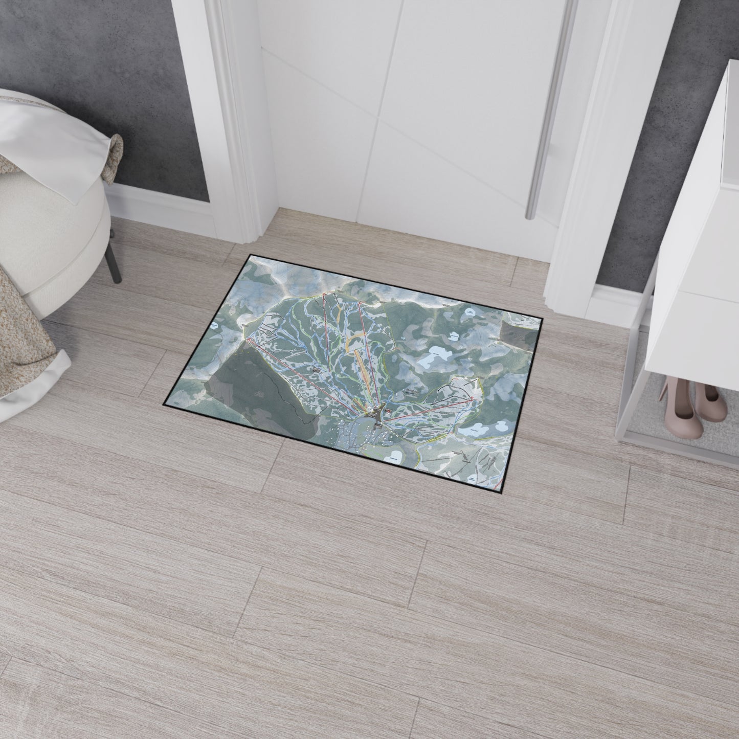 Brighton, Utah Ski Resort Map Heavy Duty Floor Mat