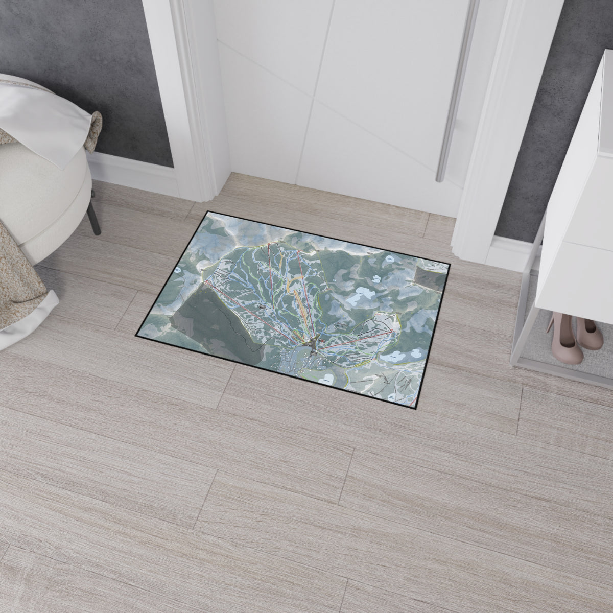 Brighton, Utah Ski Resort Map Heavy Duty Floor Mat