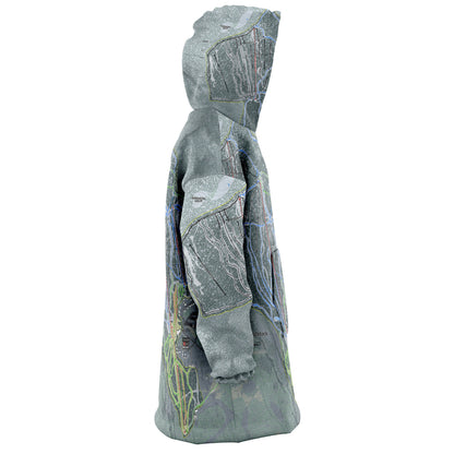 Saddleback, Maine Ski Trail Map - Snug Hoodie - Powderaddicts