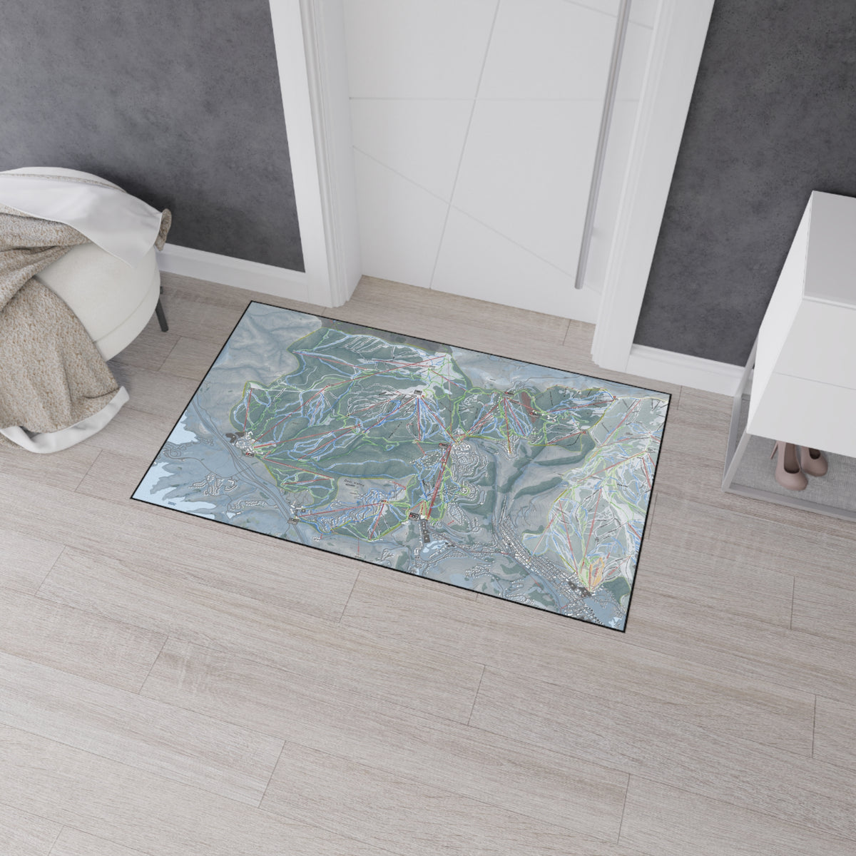 Deer Valley, Utah Ski Resort Map Heavy Duty Floor Mat