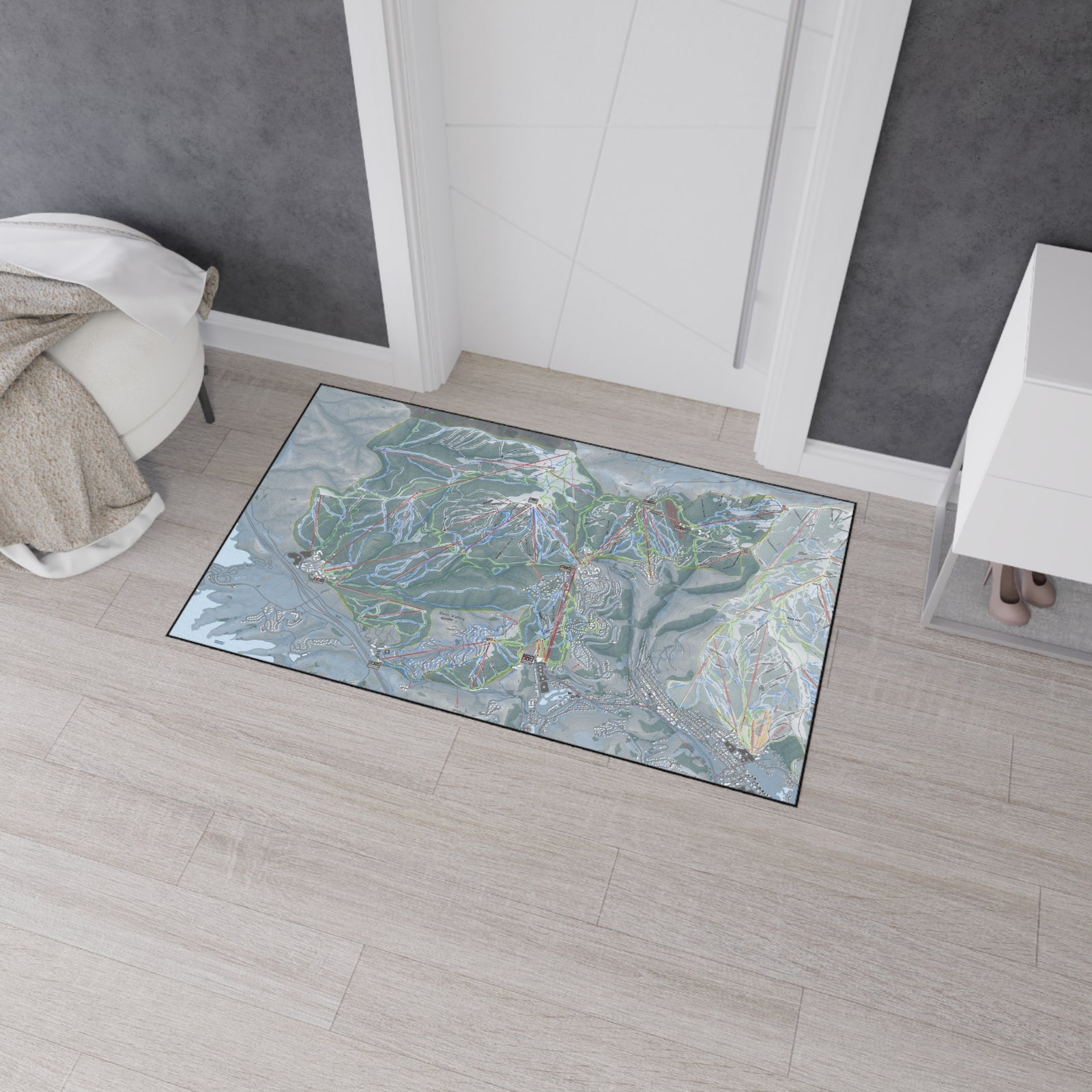Deer Valley, Utah Ski Resort Map Heavy Duty Floor Mat