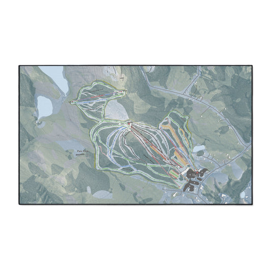Pats Peak, New Hampshire Ski Resort Map Heavy Duty Floor Mat