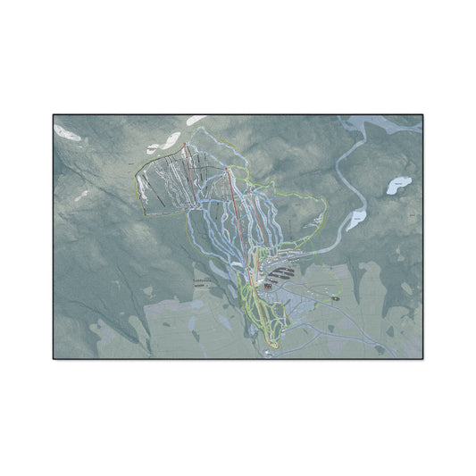 Saddleback Mountain, Maine Ski Resort Map Heavy Duty Floor Mat