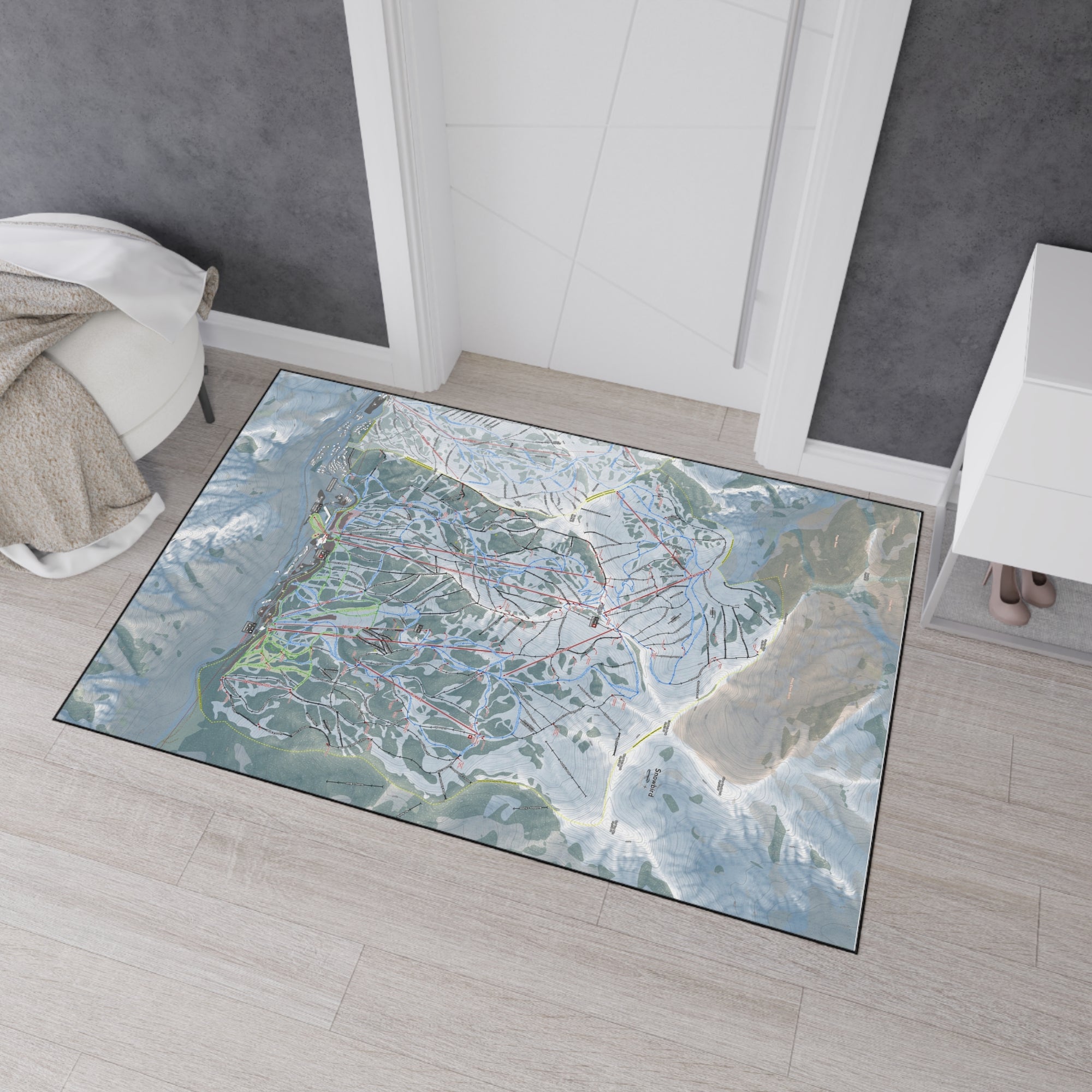 Snowbird, Utah Ski Resort Map Heavy Duty Floor Mat