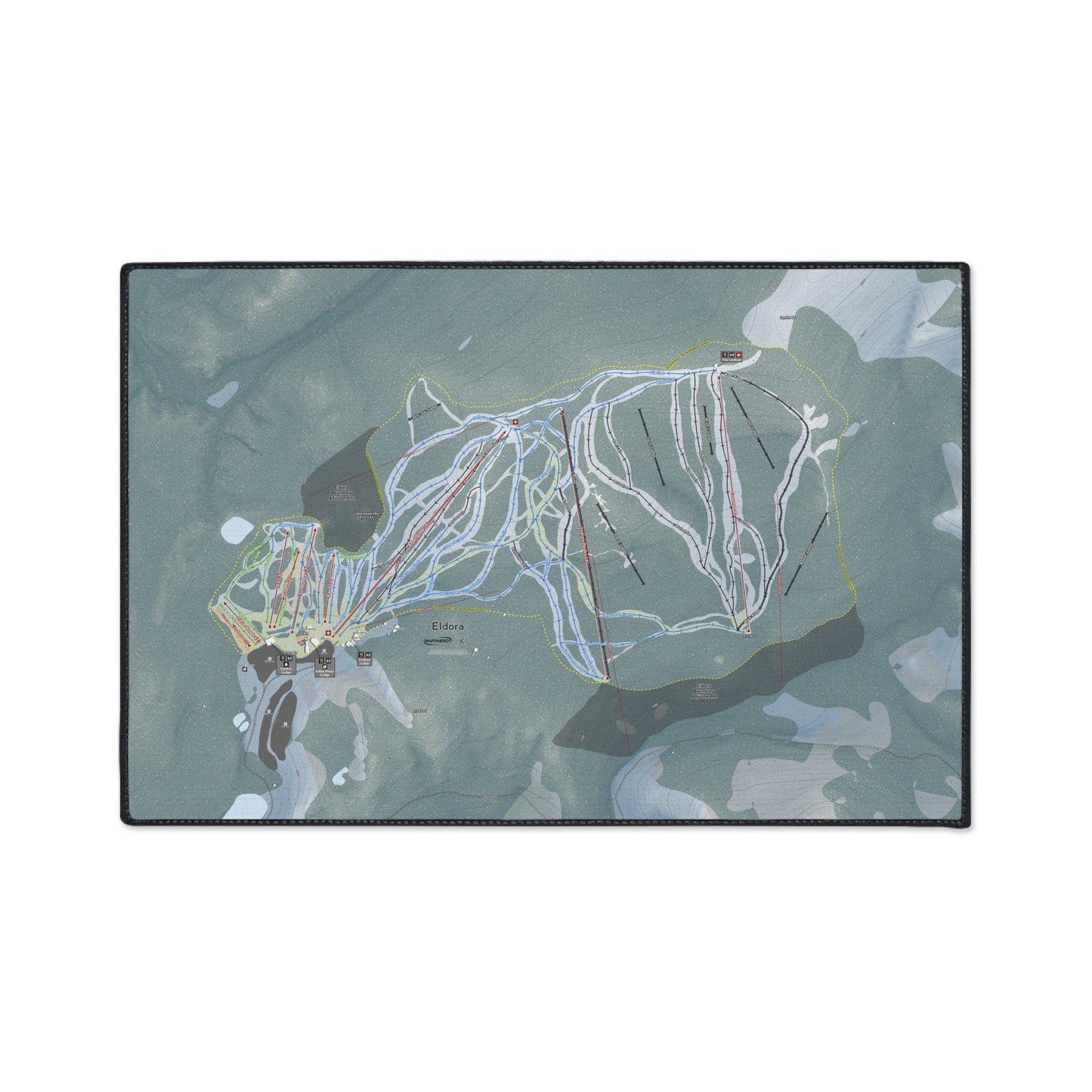 Eldora, Colorado Ski Resort Map Heavy Duty Floor Mat
